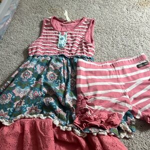 Matilda jane dress with matching shorts size 6 dress size 8 ruffle shorts